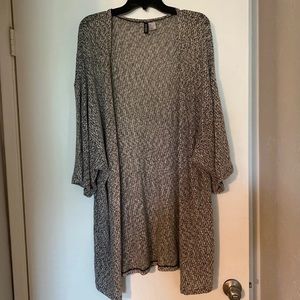 H&M knit open front 3/4 sleeves cardigan size L
